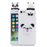 iPhone SE 2022 / 2020 / 8 / 7 Flexible Plastic Case - 3D Panda