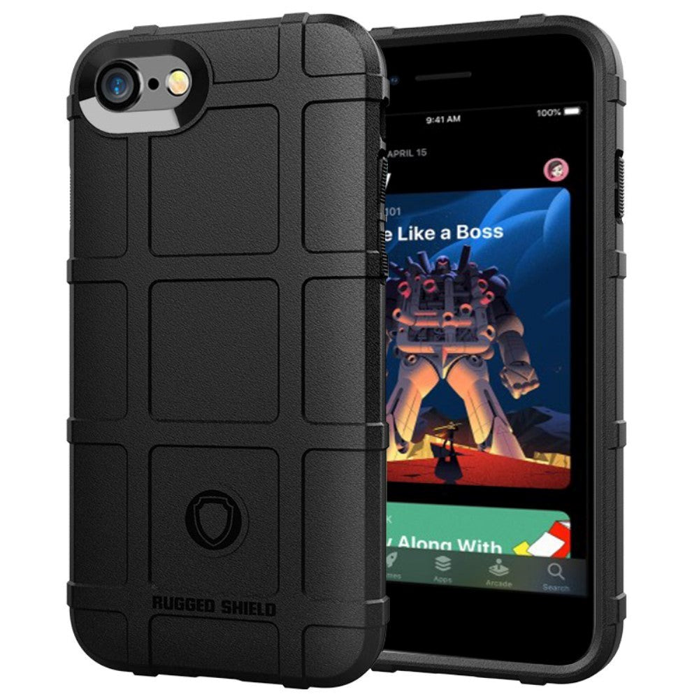 iPhone SE (2022 / 2020) / 8 / 7 Case Rugged Shield Series - Black