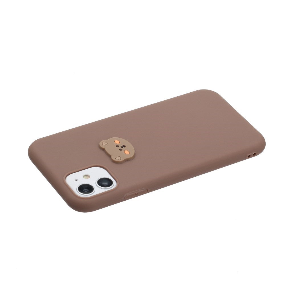 EIDERWOOD iPhone 11 Silicone Case with Cartoon - Brown / Bear