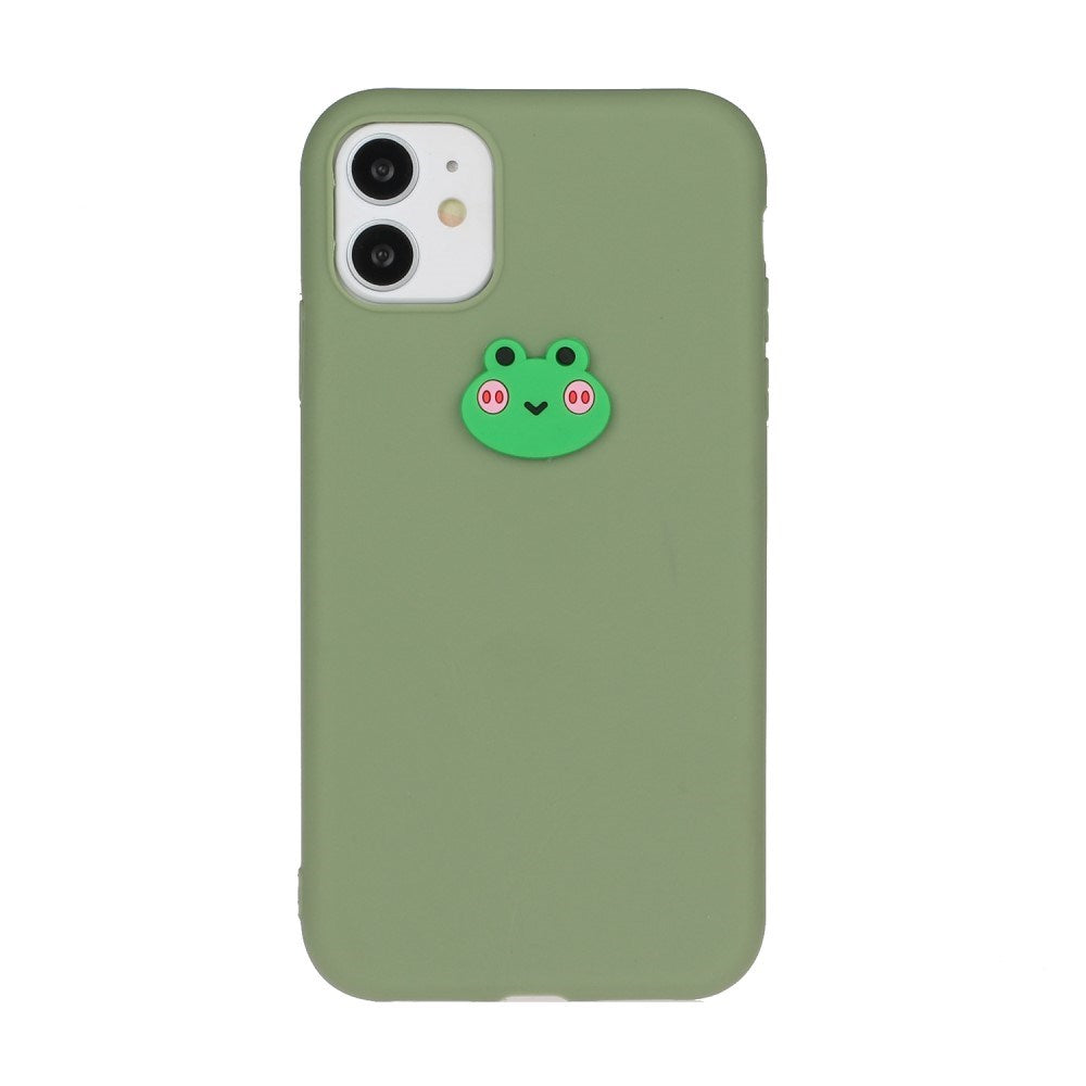 EIDERWOOD iPhone 11 Silicone Case with Cartoon - Green / Frog