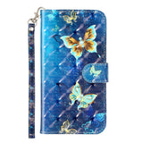 EIDERWOOD iPhone XR Leather Flip Case with Wallet and Strap - Butterflies