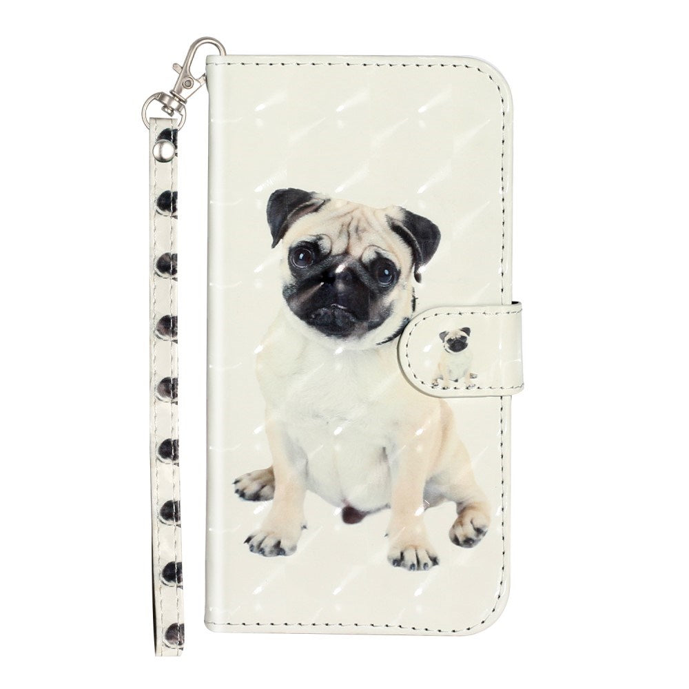 EIDERWOOD iPhone XR Leather Flip Case with Wallet and Strap - Dog