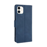 iPhone 12 / 12 Pro Glossy Leather Case w. Large Wallet - Blue