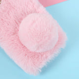 iPhone 12 / 12 Pro Rabbit Fur Case - Pink