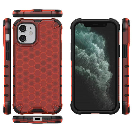 iPhone 12 Mini Honeycomb Pattern Case - Red