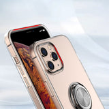 iPhone 12 Pro / 12 Case w. Magnetic Kickstand w. Ring - Transparent