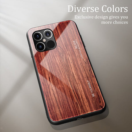 iPhone 12 Pro Max Case w. Back Glass - Red Wood