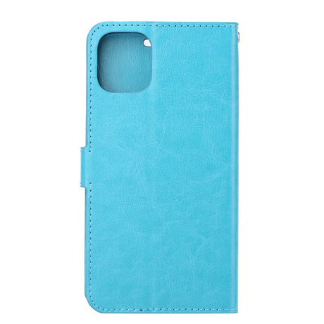 iPhone 12 Pro Max Neutral Leather Wallet Case - Light blue