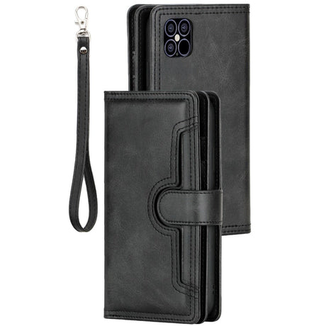 iPhone 12 / 12 Pro Leather Case w. Double Wallet - Black