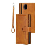 iPhone 12 / 12 Pro Leather Case w. Double Wallet - Brown