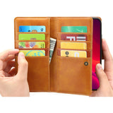 iPhone 12 / 12 Pro Leather Case w. Double Wallet - Brown