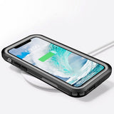 iPhone 12 Pro Max Waterproof Tough Case w. Screen Protector - Transparent / Black