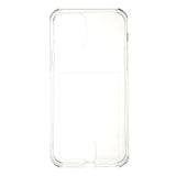 iPhone 12 Pro / 12 Grip Flexible Plastic Case w. Card Holder - Transparent