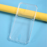 iPhone 12 Pro Max Grip Flexible Plastic Case w. Card Holder - Transparent