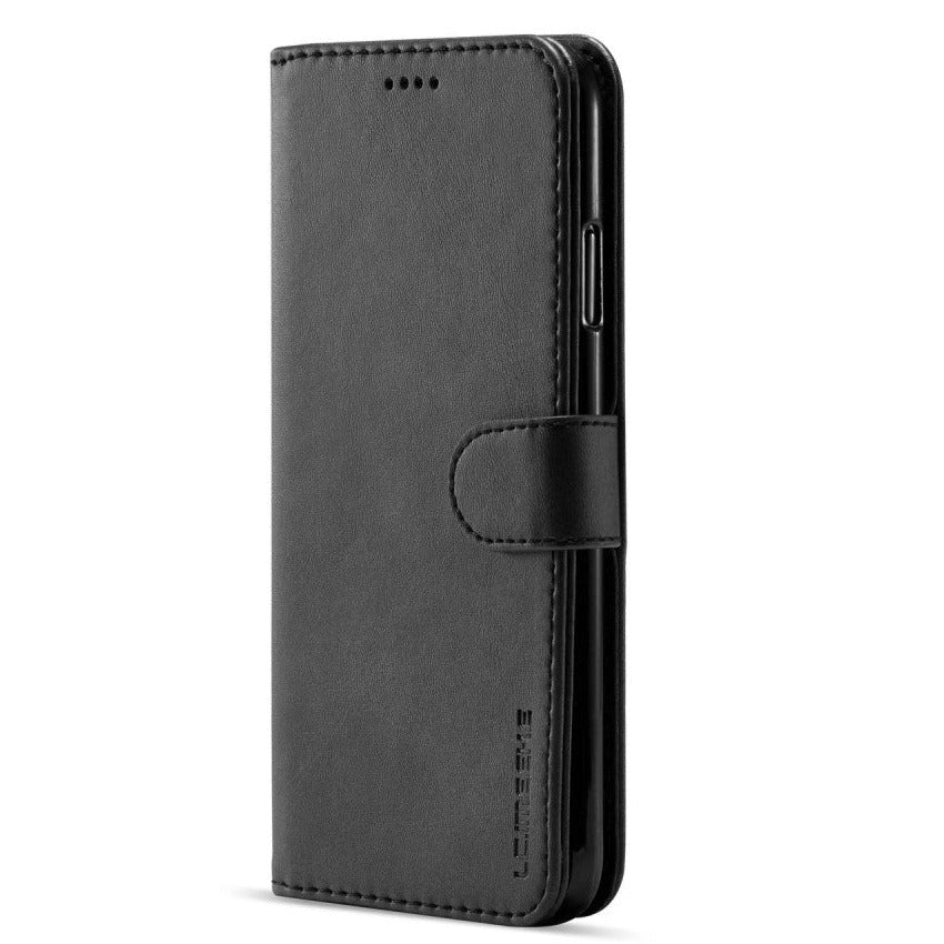 iPhone XR LC.IMEEKE Leather Wallet Case - Black