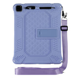 iPad Pro 12.9" (2022 / 2021 / 2020 / 2018) Rubber Tough Case w. Stand, Penholder & Shoulder Strap - Purple