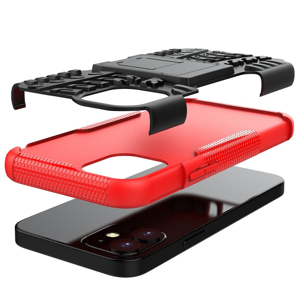 EIDERWOOD iPhone 12 Mini Cool Bull Tough Case w. Stand - Red