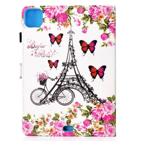 iPad Air 10.9-11" (2024-2020) / Pro 11" (2022-2018) Case w. Stand, Card Holder & Apple Pencil Holder - Eiffel Tower