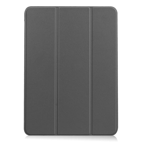 EIDERWOOD iPad Air 10.9-11" (2024-2020) Litchi Tri-Fold Leather Case - Grey