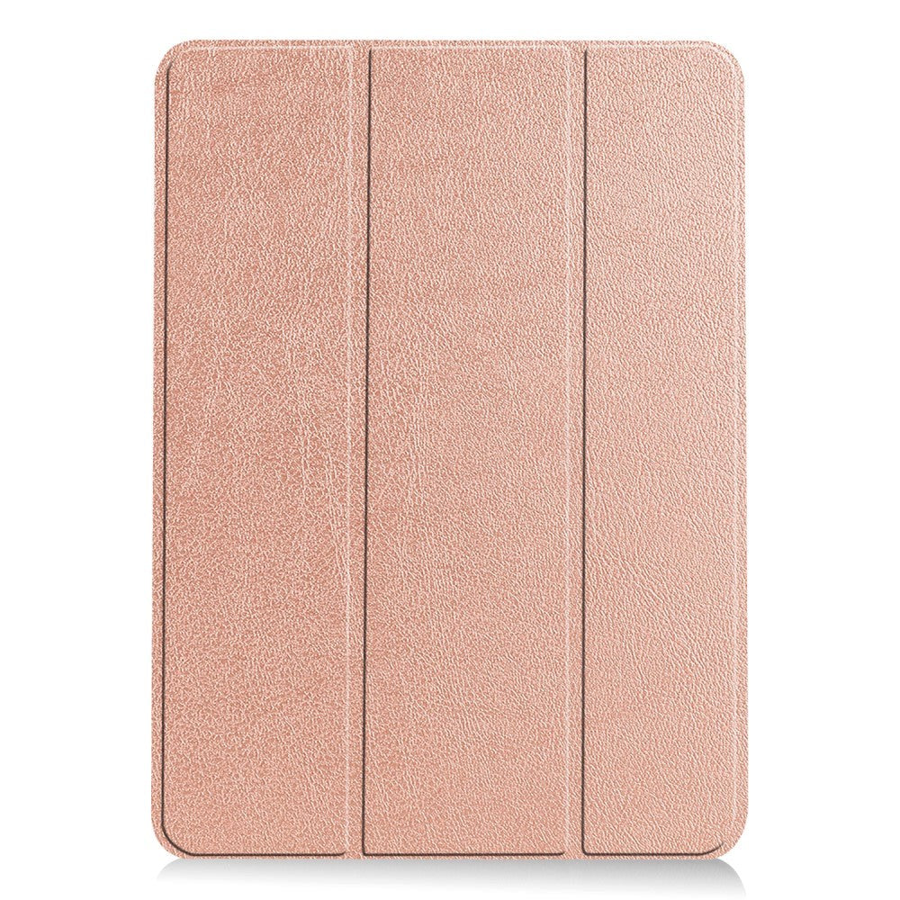 EIDERWOOD iPad Air 10.9-11" (2024-2020) Litchi Tri-Fold Leather Case - Rose Gold