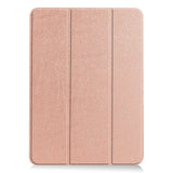 EIDERWOOD iPad Air 10.9-11" (2024-2020) Litchi Tri-Fold Leather Case - Rose Gold