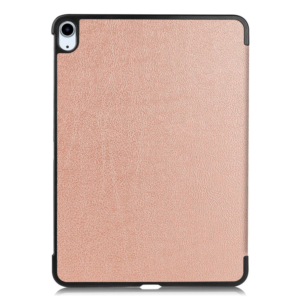 EIDERWOOD iPad Air 10.9-11" (2024-2020) Litchi Tri-Fold Leather Case - Rose Gold