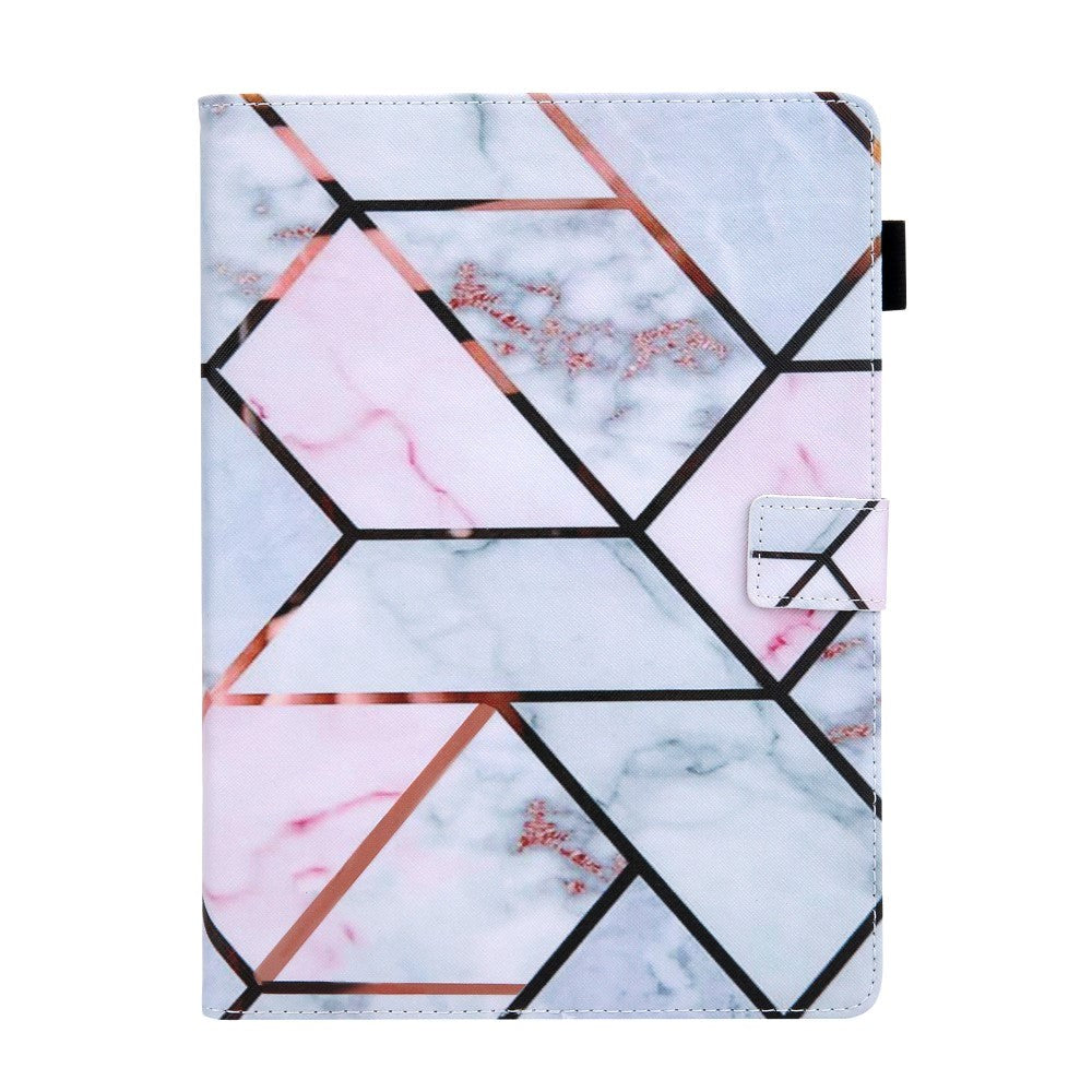 iPad Air 10.9-11" (2024-2020) / Pro 11" (2022-2018) Leather Case w. Stand - Marble Pattern