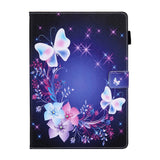 iPad 10.2" (2021 / 2020 / 2019) / Air (2019) / Pro 10.5" Leather Case w. Stand - Flowers and Butterflies