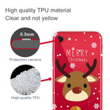 iPhone SE (2022 / 2020) / 8 / 7 Flexible Transparent Christmas Case - Reindeer w. Bell