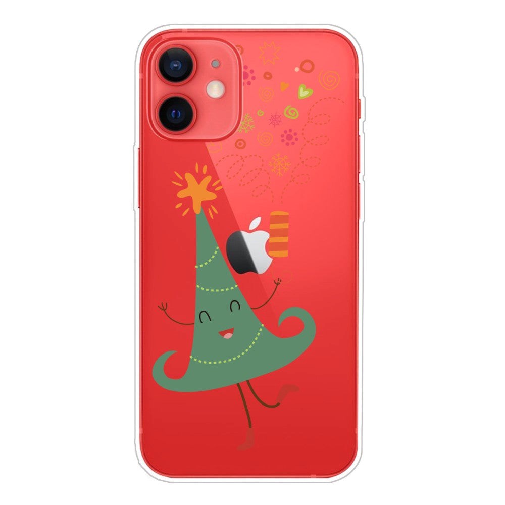 iPhone 12 Mini Flexible Plastic Christmas Case - Dancing Christmas Tree