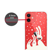 iPhone 12 Mini Flexible Plastic Christmas Case - Snow Bunnies