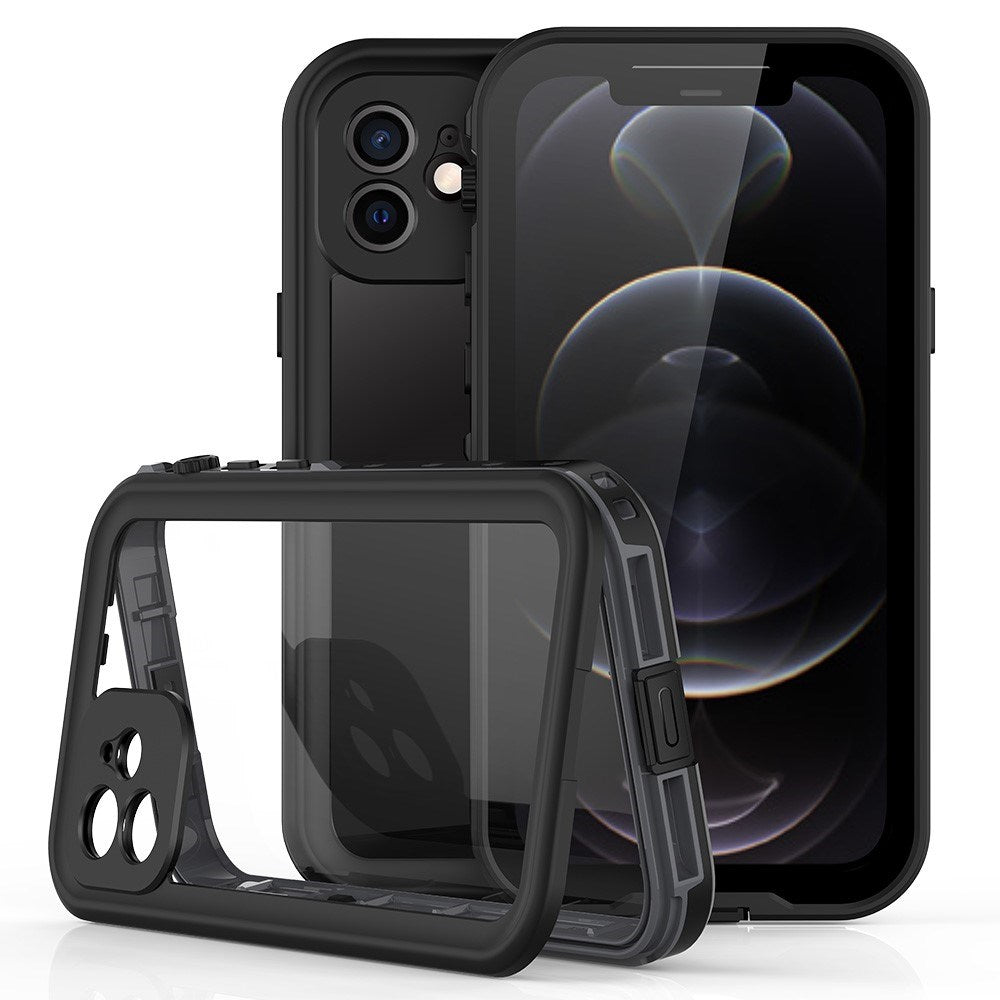 iPhone 12 Redpepper IP68 Waterproof Case - MagSafe Compatible - Black / Transparent