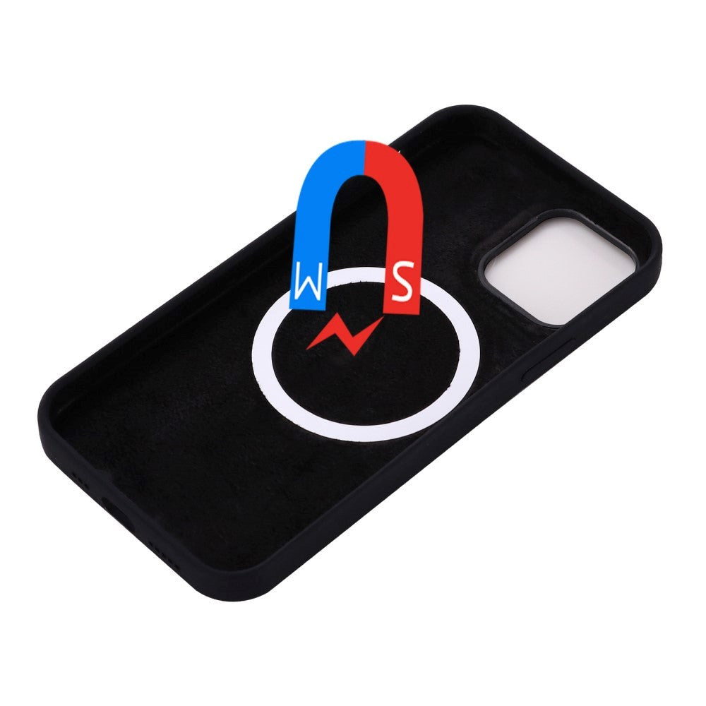 iPhone 12 Mini Silicone Case - MagSafe Compatible - Black