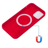 iPhone 12 / 12 Pro Silicone Case - MagSafe Compatible - Red