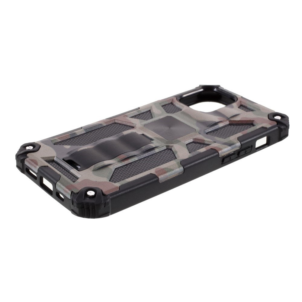 EIDERWOOD iPhone 12 Mini Camouflage Tough Case w. Kickstand - Brown / Green