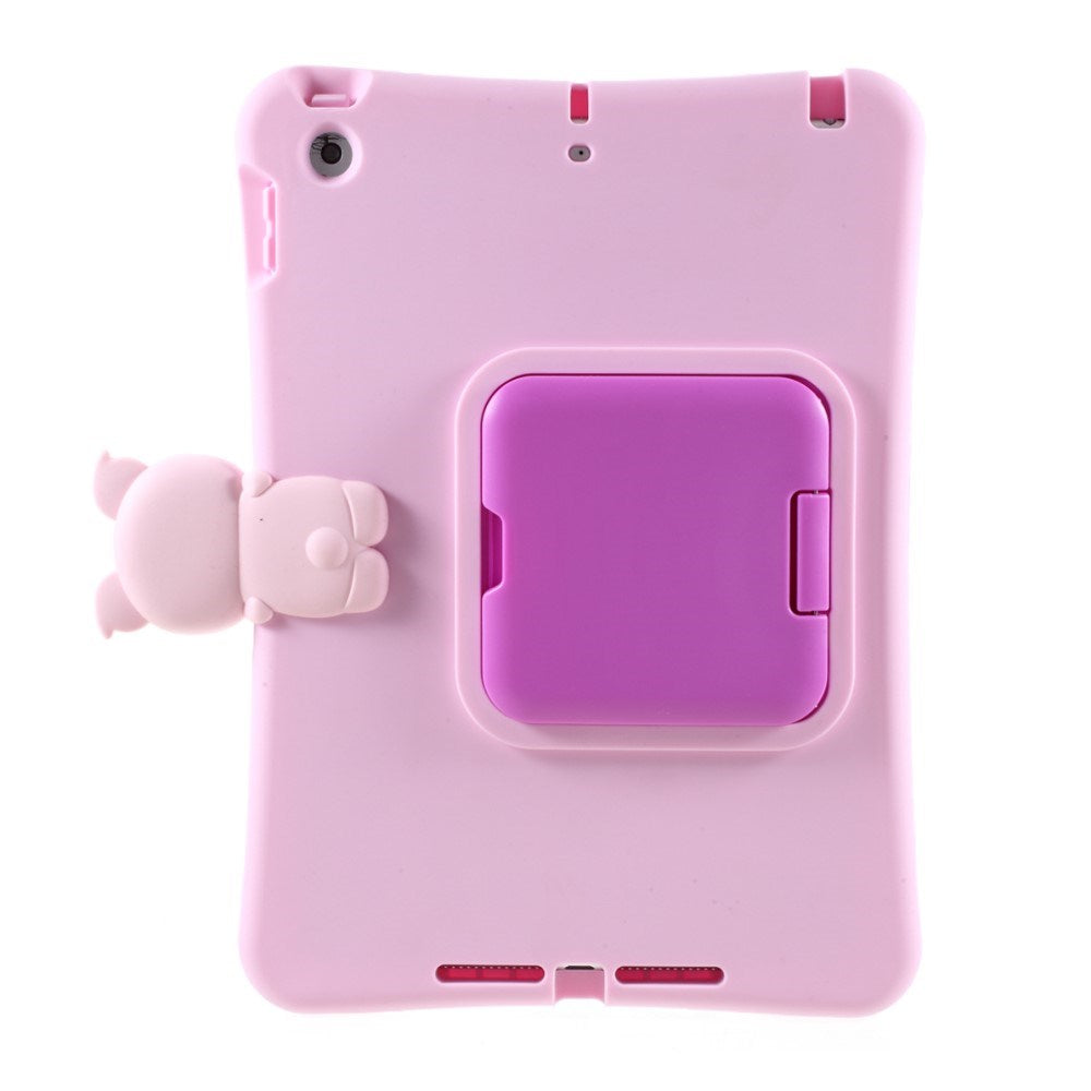 PEPKOO iPad 10.2" (2021 / 2020 / 2019) Kids Case w. Stand & Pig - Pink