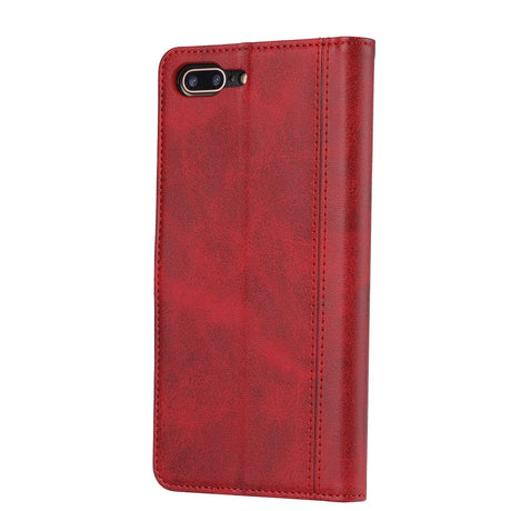 iPhone SE (2022/2020)/8/7 Leather Case w. Card Holder - Red