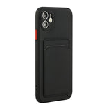 EIDERWOOD iPhone 12 Mini Flexible Plastic Case with Cardholder - Black