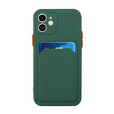 EIDERWOOD iPhone 12 Mini Flexible Plastic Case with Cardholder - Green