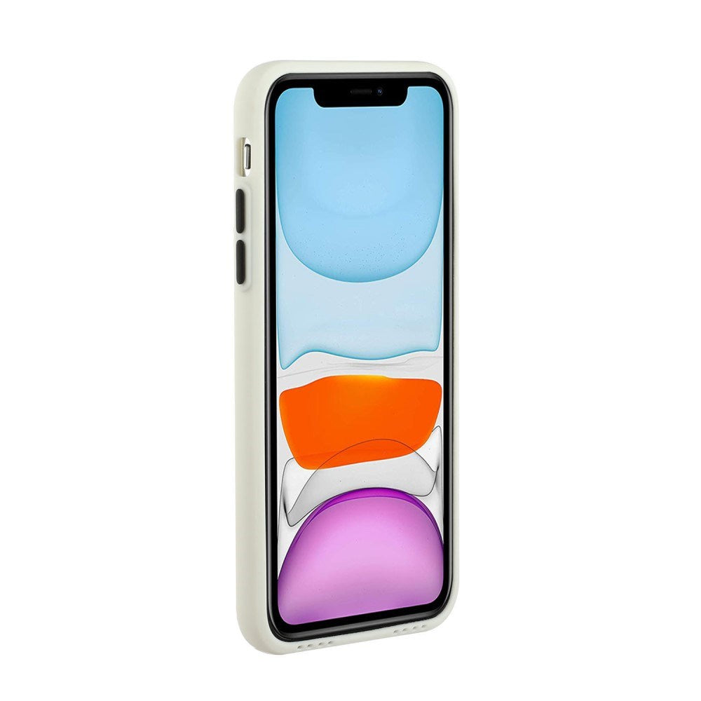 EIDERWOOD iPhone 12 Mini Flexible Plastic Case with Cardholder - White