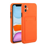 EIDERWOOD iPhone 12 Mini Flexible Plastic Case with Cardholder - Orange