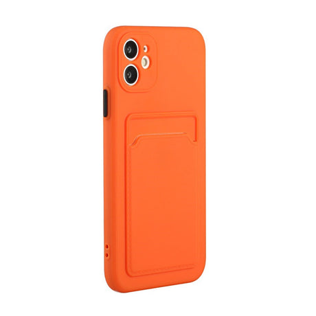 EIDERWOOD iPhone 12 Mini Flexible Plastic Case with Cardholder - Orange