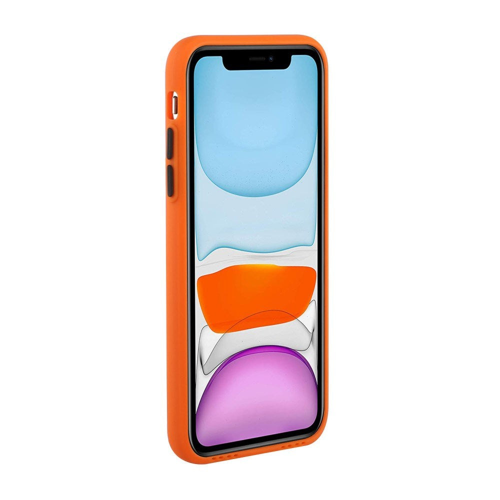 EIDERWOOD iPhone 12 Mini Flexible Plastic Case with Cardholder - Orange