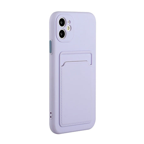 EIDERWOOD iPhone 12 Mini Flexible Plastic Case with Cardholder - Purple