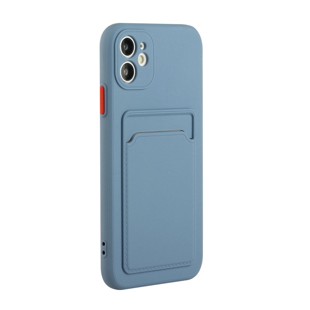 EIDERWOOD iPhone 12 Mini Flexible Plastic Case with Cardholder - Blue