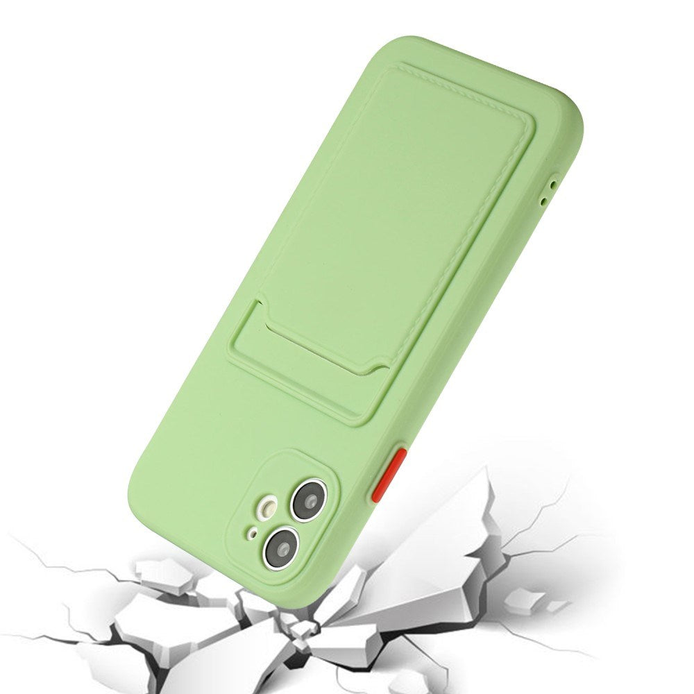 EIDERWOOD iPhone 12 Mini Flexible Plastic Case with Cardholder - Light Green