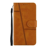 iPhone 8 Plus / 7 Plus Leather Flip Case with Wallet and Strap - Brown