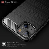 iPhone 13 Mini Brushed Carbon Case - Black