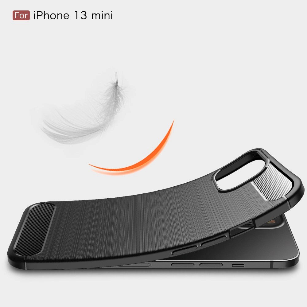 iPhone 13 Mini Brushed Carbon Case - Black