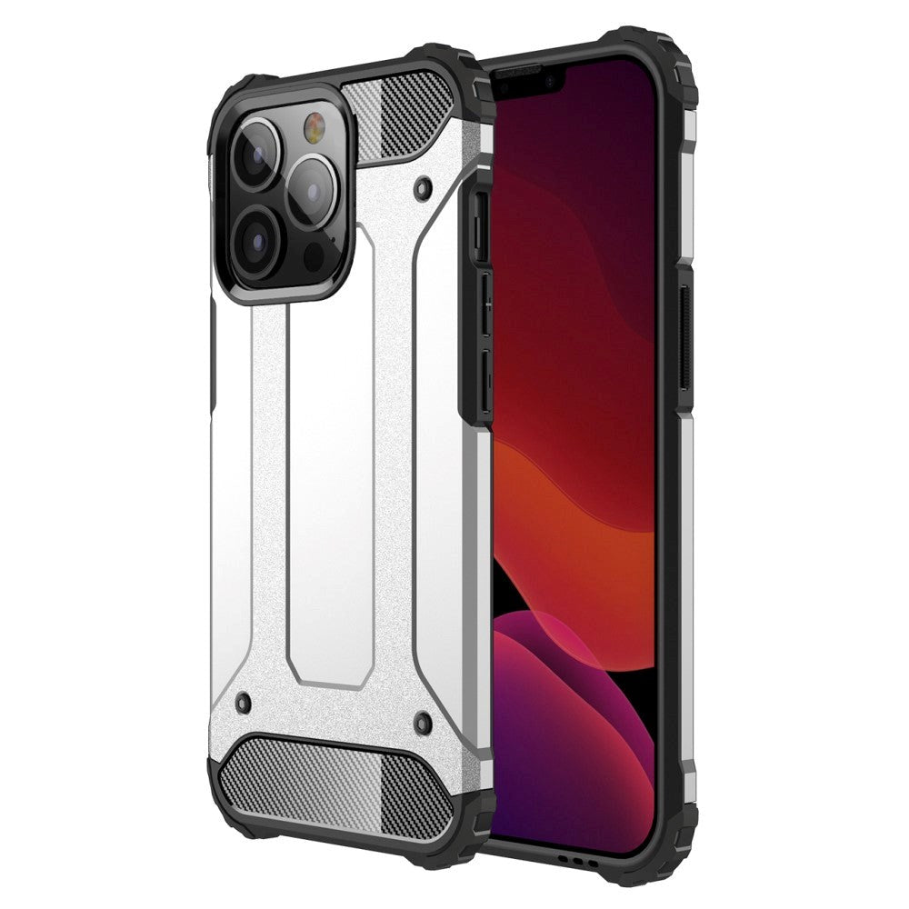 iPhone 13 Pro Armor Guard Tough Case - Silver